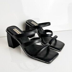 Caverley Nora Studded Black Strappy Heeled Sandals size 36